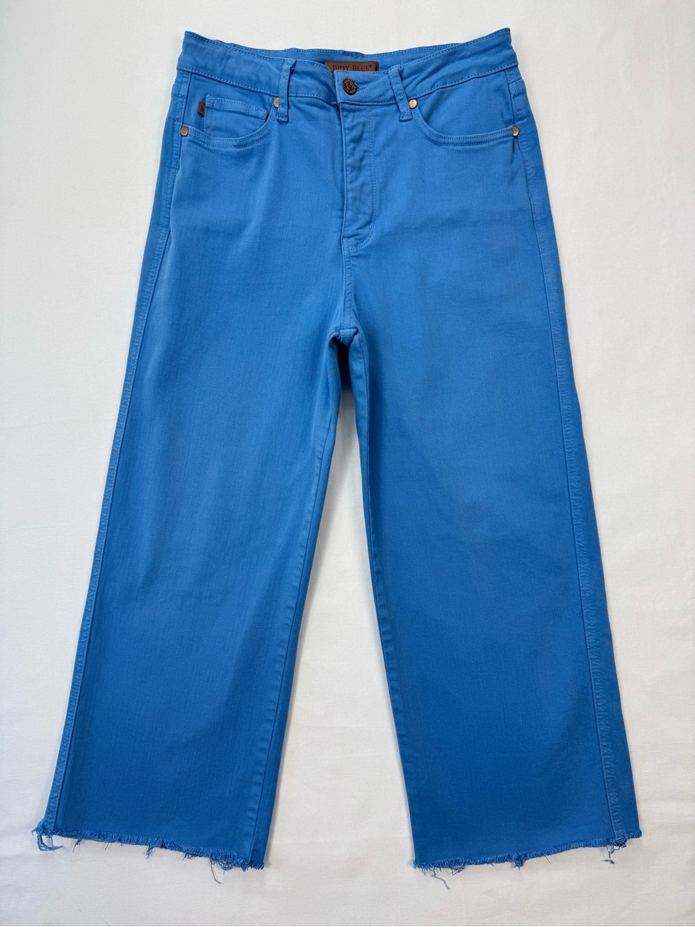 Judy Blue Tummy Control Wide Leg Pants Women's blue Garment Dye Cropped